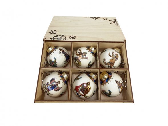 Набор новогодних шаров, 6 шт. 