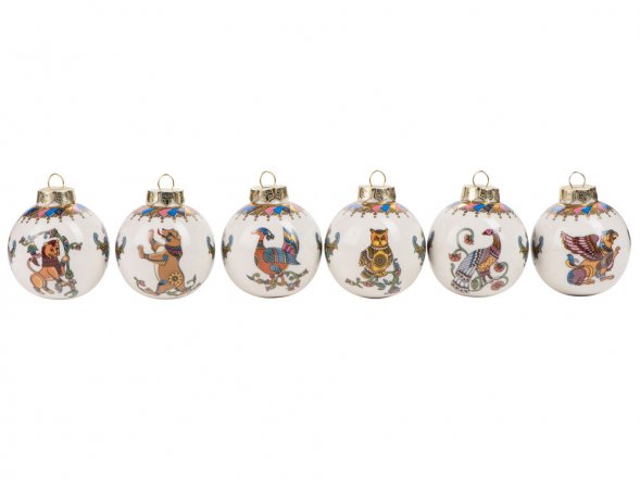 Набор новогодних шаров, 6 шт. 