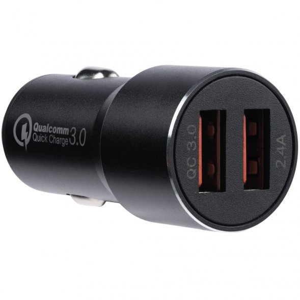 Автомобильное зарядное устройство Volto, черное 