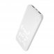 Внешний аккумулятор с подсветкой Luce 10000 mAh, белый 