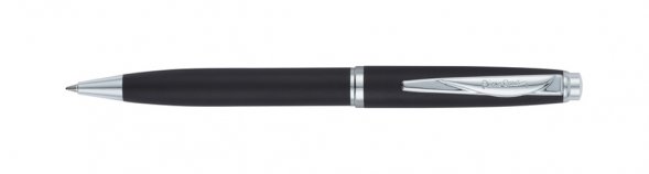Ручка шариковая Pierre Cardin GAMME Classic с поворотным механизмом, черный матовый/серебро 