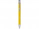 Шариковая кнопочная ручка Moneta с матовым антискользящим покрытием, желтый 
