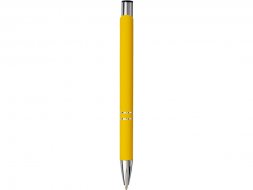 Шариковая кнопочная ручка Moneta с матовым антискользящим покрытием, желтый