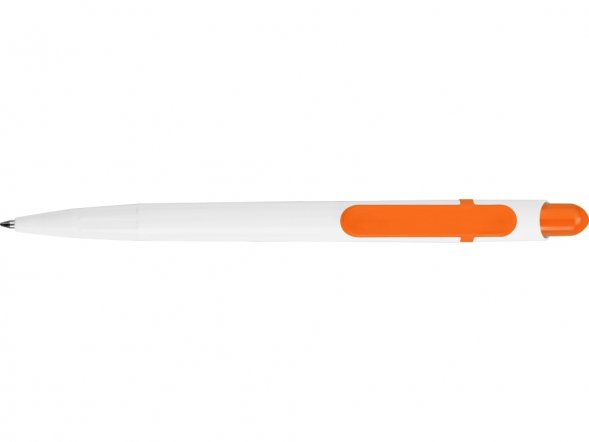 Ручка шариковая Этюд, белый/оранжевый 