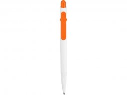 Ручка шариковая Этюд, белый/оранжевый