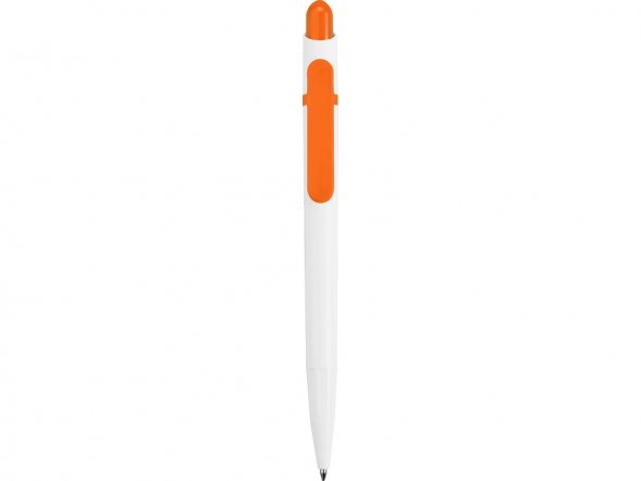 Ручка шариковая Этюд, белый/оранжевый 