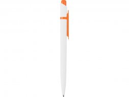 Ручка шариковая Этюд, белый/оранжевый