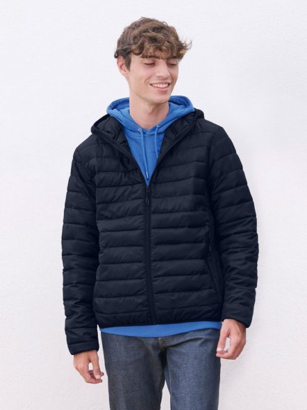 Куртка с капюшоном мужская Stream Men, темно-синяя 