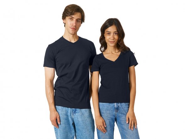 Футболка Heavy Super Club мужская с V-образным вырезом, темно-синий 