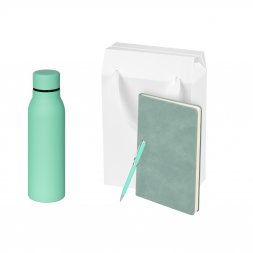 Подарочный набор Sorento, бирюзовый (термокружка, ежедневник, ручка)