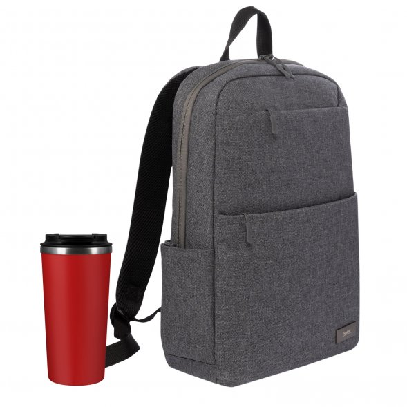 Подарочный набор Palermo, Forst, серый/красный (рюкзак, термокружка) 