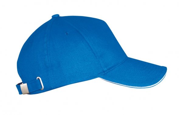 Бейсболка Long Beach, ярко-синяя с белым 