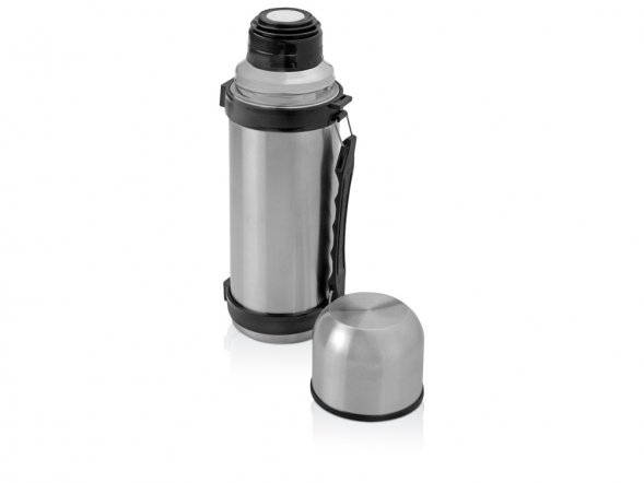 Термос на 1000 мл с ремнем и ручкой для переноски 