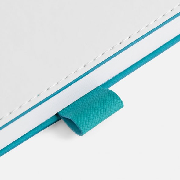 Ежедневник White Shall, недатированный, бело-бирюзовый 