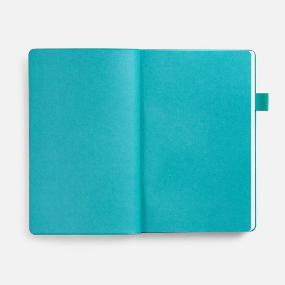 Ежедневник White Shall, недатированный, бело-бирюзовый 