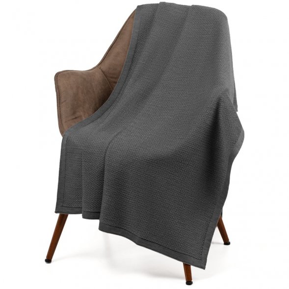 Плед Ornato, серый (кварцевый меланж) 