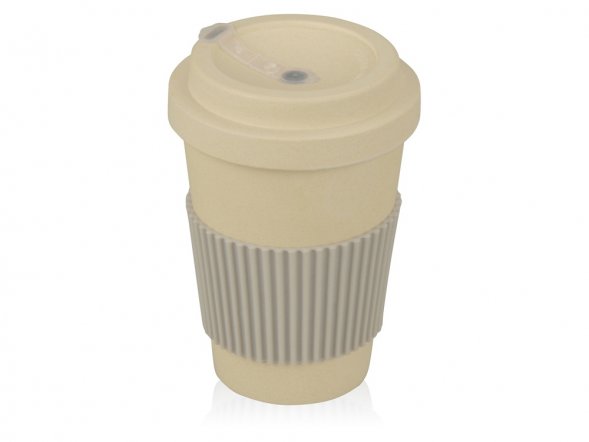 Термокружка Muffin из натуральных волокон, бежевый 