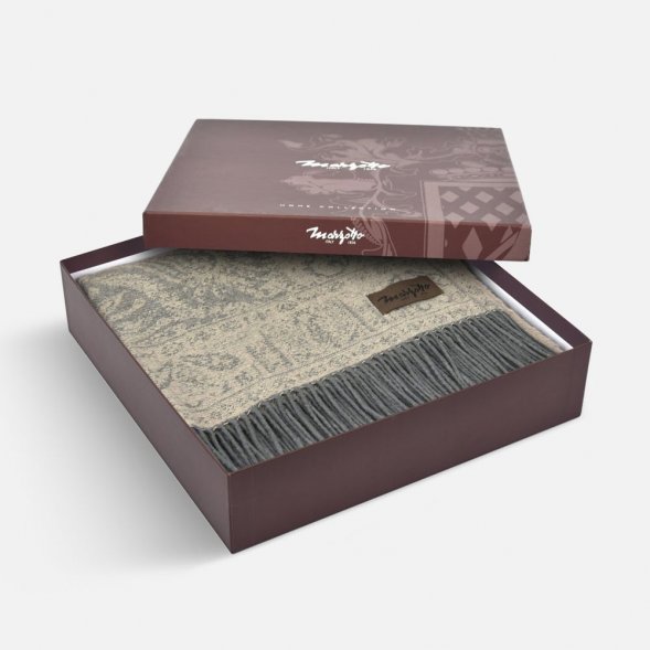 Плед Magnolia, коричневый 