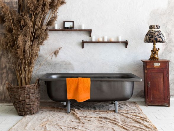 Полотенце Velin, среднее, оранжевое 