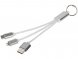 Кабель для зарядки Metal 3-в-1 с брелоком, серый 