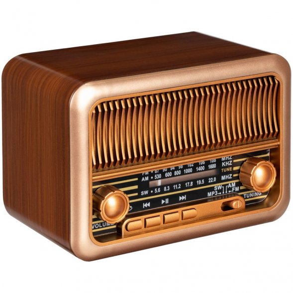 Bluetooth-колонка с радио Beatnik, коричневая 