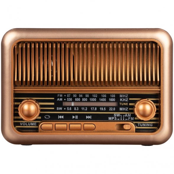 Bluetooth-колонка с радио Beatnik, коричневая 