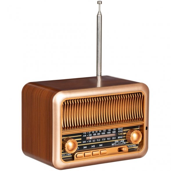 Bluetooth-колонка с радио Beatnik, коричневая 