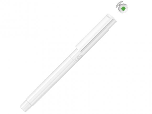 Капиллярная ручка в корпусе из переработанного материала rPET RECYCLED PET PEN PRO FL, белый с салатовым 