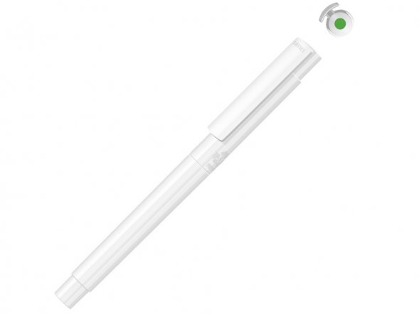Капиллярная ручка в корпусе из переработанного материала rPET RECYCLED PET PEN PRO FL, белый с салатовым 