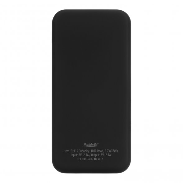 Внешний аккумулятор с подсветкой Luce 10000 mAh, черный 