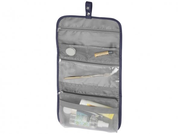 Несессер для путешествий со съемной косметичкой Flat, темно-синий 