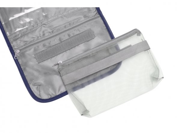 Несессер для путешествий со съемной косметичкой Flat, темно-синий 