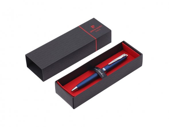 Ручка шариковая Pierre Cardin GAMME Classic с поворотным механизмом, синий матовый/серебро 