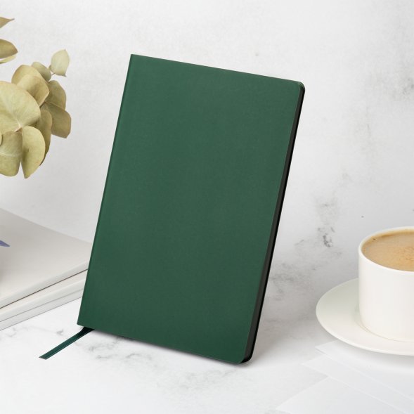 Ежедневник Latte soft touch недатированный, зеленый 