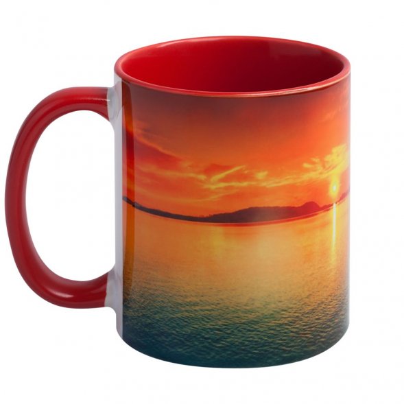 Кружка Promo Plus для сублимационной печати, красная 