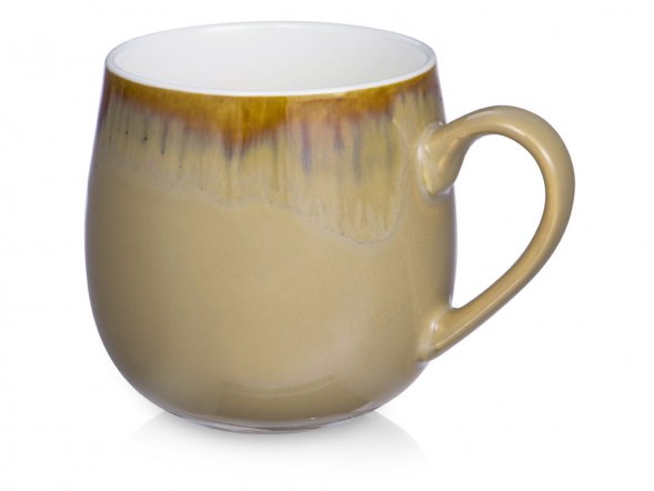 Кружка с вулканическим эффектом по краю Etna, 440 мл, бежевый 