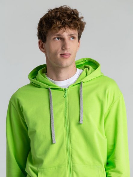 Толстовка на молнии с капюшоном Unit Siverga, зеленое яблоко 