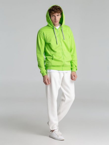 Толстовка на молнии с капюшоном Unit Siverga, зеленое яблоко 