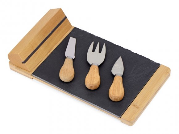 Набор для сыра из сланцевой доски и ножей Bamboo collection Taleggio 