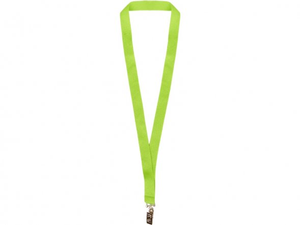 Ланъярд из RPET с клипом, зеленое яблоко 