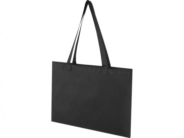 Kai круглая эко-сумка из переработанного материала, сертифицированного согласно GRS - сплошной черный 