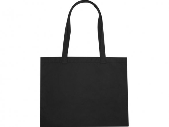 Kai круглая эко-сумка из переработанного материала, сертифицированного согласно GRS - сплошной черный 