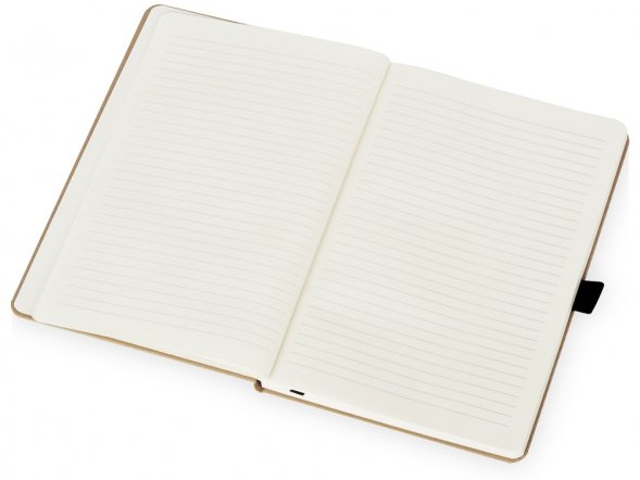 Блокнот Sevilia Hard, твердая обложка из крафта A5, 80 листов, крафтовый/черный 