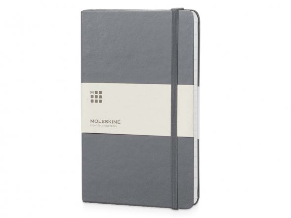 Записная книжка Moleskine Classic (в линейку) в твердой обложке, Large (13х21см), серый 