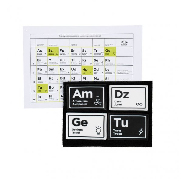 Комплект из 4 шевронов «Химия состояний» 