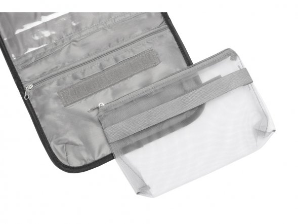 Несессер для путешествий со съемной косметичкой Flat, черный 