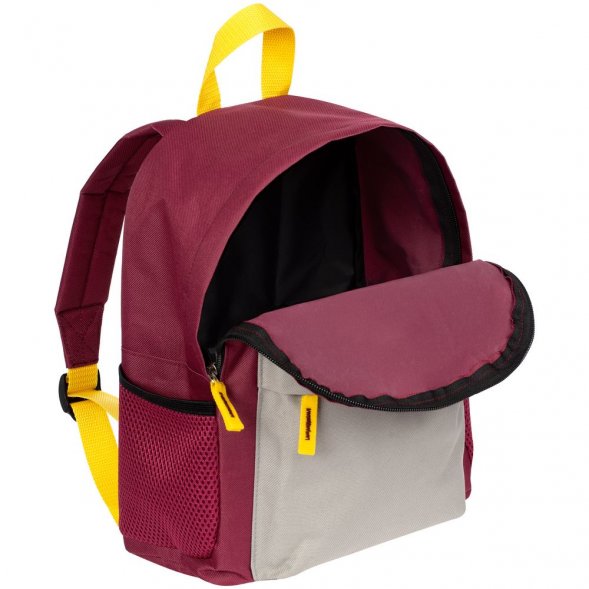 Рюкзак детский Kiddo, бордовый с серым 