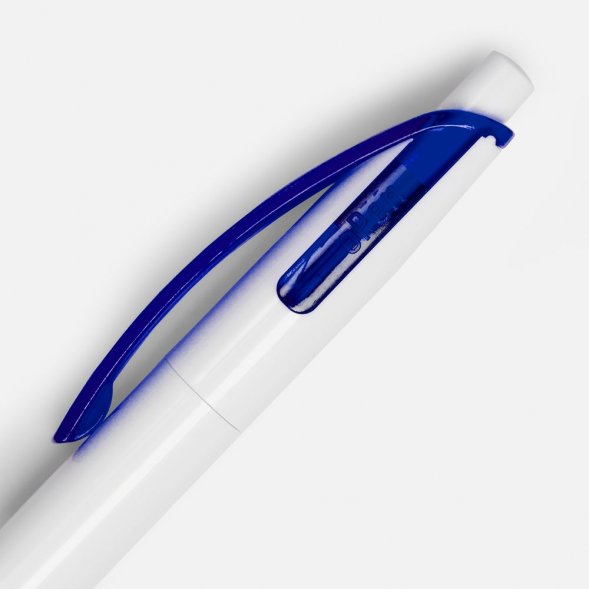 Ручка шариковая Bento, белая с синим 