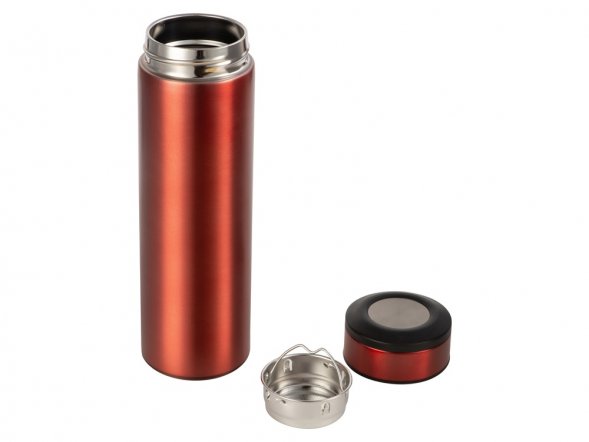 Термос Confident Metallic 420мл, красный 