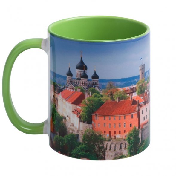 Кружка Promo Plus для сублимационной печати, зеленое яблоко 